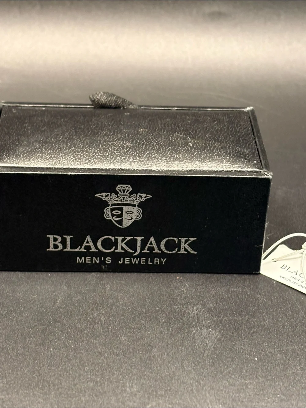 BlackJack Silver Button Men's Cufflinks New With Box